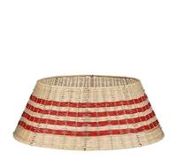 Mica Decorations Jupe de Sapin de Noël - H 25 x Ø 60 cm - Rotin - Beige, Rouge