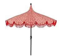 MICA Decorations Kelly Parasol avec Sac de Transport - Protection Solaire 238 x Ø235 cm - Parasol Plage Jardin ou Balcon - Polyester, Acier - Rouge
