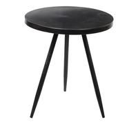 MICA Decorations Kent Table d'appoint en métal Noir H 40 x D 35 cm
