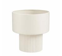 MICA Decorations Lux Pot de Fleurs - Pot pour Fleurs et Plantes d'intérieur - pour l'intérieur - H 33 x Ø 31,5 cm - Fer - Blanc cassé