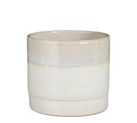 MICA Decorations Olof Pot de Fleurs d'interieur d'interieur - H20 x Ø22 cm - Terre Cuite - Crème