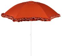 Mica Decorations Parasol inclinable à rayures - Parasol droit 238 x Ø195 cm - Protection solaire pour jardin ou balcon - Polyester, acier - Jaune, rose