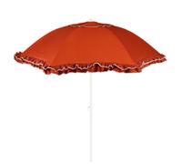 MICA Decorations Parasol Inclinable à Rayures - Protection Solaire 238 x Ø195 cm - Parasol Plage Jardin ou Balcon - Polyester, Acier - Jaune, Rose