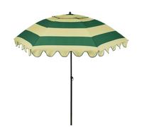 Mica Decorations Parasol inclinable avec volants, 238 x Ø 195 cm, protection solaire pour jardin ou balcon, polyester, acier, terre cuite