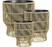 Mica Decorations Peta Supports pour plantes – Lot de 3 – Pots pour fleurs et plantes d'extérieur – Pour l'extérieur – Vert