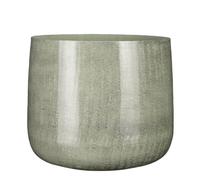Mica Decorations Benson Pot de fleurs - H27 x Ø32 cm - Métal - Gris clair