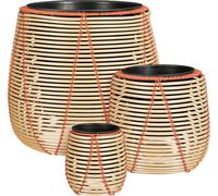 Mica Decorations Pot de fleurs Cancun - 45x45x40 cm - Plastique recy eige - Set de 3