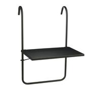 Mica Decorations Seatle Table Balcon ¿ Salon De Jardin Extérieur ¿ Métal ¿ 57,5 X 38 Cm ¿ Noir Noir