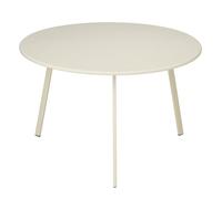 Mica Decorations Seatle Table Extérieur ¿ Table Ronde ¿ Métal ¿ 38 X 61 Cm ¿ Crème Beige