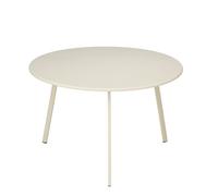 Mica Decorations Seatle Table Extérieur ¿ Table Ronde ¿ Métal ¿ 38 X 61 Cm ¿ Crème Beige