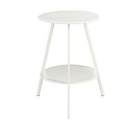 Mica Decorations Seatle Table Extérieur ¿ Table Ronde ¿ Métal ¿ 58 X 46 Cm ¿ Blanc Blanc