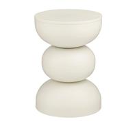 Mica Decorations Table d'appoint Luna - 32x32x46 cm - Fer - Blanc cassé