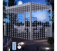 Micacorn Guirlande Lumineuse Solaire, Rideau Lumineux Solaire 3Mx3M 300 LED Guirlande Lumineuse 8 Modes Étanche Rideau Lumineux Extérieures avec Télécommande pour Noël Fête Mariage Jardin Décoration