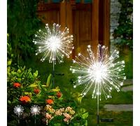 Micacorn Lampe Solaire Exterieur Jardin, 2 Pièces Feu d'artifice Solaire 300 LEDs 8 Modes Lumières de Starburst Étanche Lumière Solaire Exterieur pour Jardin Pelouse Terrasse Noël Décoration