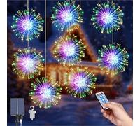 Micacorn Lampe Solaire Exterieur Jardin, 8 Pièces Feu d'artifice Solaire 800 LEDs 8 Modes Étanche Lumière Solaire Exterieur avec Télécommande Firework Lights pour Maison Terrasse Noël Décoration