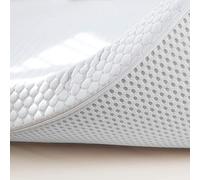 MICAMAMELLAMA Surmatelas viscoélastique 100% viscoélastique, 135 x 180 cm - Épaisseur 5 - Fabrication espagnole - Surmatelas Traitement Sanitized - Soulage Les tensions Musculaires - Déhoussable