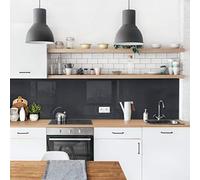 micasia Crédence de cuisine adhésive imperméable avec motif sans joint revêtement mural avec motif film rigide mat gris fond de hotte style uni 1144 (150x100cm)