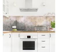 micasia Crédence de cuisine adhésive imperméable forêt sans joint revêtement mural jungle film rigide mat vert fond de hotte style vintage 2259 (140x40cm)