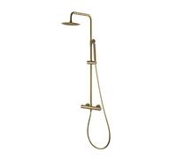 MICE COLLECTION IMEX - Colonne de douche thermostatique, Barre de salle de bain avec robinet thermostatique en acier inoxydable et laiton, Robinets de bain or brossé - BTM039/OC