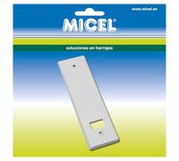 MICEL 91761 - Enjoliveur et protecteur pour récupérateur de volets, épaisseur 1 mm, en aluminium, finition blanche, 223 x 63 x 6 mm