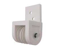 MICEL - 92579 - Poulie avant pour pergola, pour retour avec double corde de 8 mm, couleur blanche, 43 x 42 x 78 mm