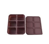 MICFENY Plateau en silicone avec couvercle pour un démoulage facile et un design peu encombrant pour la maison, la cuisine ou