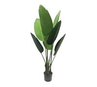 MichaelNoll Plante Artificielle Banane Plante Bananier en Pot Noir Grand et Très Réaliste Vert (80cm)
