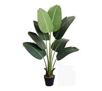 MichaelNoll Plante Artificielle Plante Artificielle Banane Plante Bananier Plante en Pot Noir Grand et Très Réaliste Vert (120cm)
