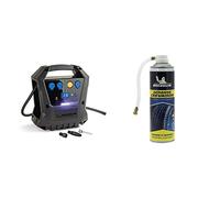 MICHELIN 009522 Compresseur à Air, Sans Fil, 6,9 Bars / 100 PSI & Répare-Crevaison 500ml, Tous pneus jusqu'à 245 mm, Voiture, SUV, Monospace, Utilitaires, Remorques, Caravanes