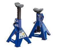 MICHELIN Chevalet 2 tonnes de charge, 2 chevalets, Hauteur réglable de 280 mm à 428 mm Hauteur de levage Support en caoutchouc Crémaillère