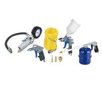 MICHELIN Kit Air Comprimé - 8 Pièces (Soufflette Bec Court, Pistolet de Gonflage et de Peinture, Nettoyage, Tuyau Spirale, 3 Buses)