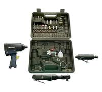 MICHELIN Kit outils pneumatiques à air comprimé 66 pcs, incluant Visseuse liquet universelle et Meuleuse droite