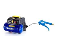 MICHELIN MBL6 Compresseur d'Air Portable, Compresseur d'Air Sans Huile de 6 Litres, Manomètre Intégré, Pression Max. 8 Bar, Puissance 1.5 CV & BGS 3208 - Soufflette à air comprimé - 100 mm