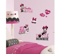 Mickey and friends - minnie loves pink peel and stick stickers muraux G