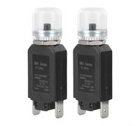 Micpointik 2 pour pcs. 88A Disjoncteur Thermique Protection Surcharge Interrupteur Protection Court-Circuit pour Moteur Transformateur Redresseur pour Chargeur Design Robuste Plastique Métal AC125
