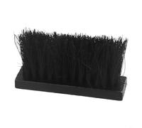 Micpointik Brosse de cheminée avec tête carrée en fibre de coco et poignée en plastique pour un nettoyage en profondeur de la cuisinière et du foyer, outil d'entretien important, noir, 13,5 x 3,5 x
