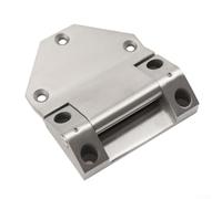 Micpointik Charnière résistante - Capacité de charge de 500 kg - Pour portes, armoires, caisses, durable avec fermeture anti-clapet - Argent - 10 x 11,4 cm