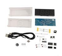 Micpointik DIY Kit d'horloge avec DS1302, affichage LED à 4 chiffres pour l'heure, la date, la température, la luminosité réglable et la fonction réveil, kit d'apprentissage électronique pour