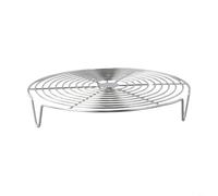 Micpointik Insert vapeur en acier inoxydable pour casseroles, ustensile de cuisine multifonction et support de refroidissement pour sacs à pâte, œufs, légumes, passe au lave-vaisselle, argenté (24 cm)