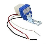 Micpointik Interrupteur crépusculaire automatique Capteur de cellule photo 12 V-220 V 10 A Lanterne de rue Contrôle pour jardin, cour, parc, école, blanc, bleu, compact (12 V)