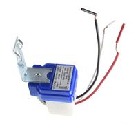 Micpointik Interrupteur crépusculaire automatique Capteur de cellule photo 12 V-220 V 10 A Lanterne de rue Contrôle pour jardin, cour, parc, école, blanc, bleu, compact (110 V)