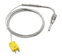 Micpointik K Type K Thermocouple Bouton d'échappement 2 m, capteur haute température avec filetage NPT 1/8", sonde en acier inoxydable 5 mm pour régulateur de température, capteur EGT