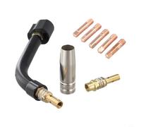 Micpointik Kit col de cygne pour brûleur de soudure MIG MB15 15AK SB15, laiton résistant à la chaleur jusqu'à 1000 °C, pour réparation automobile et construction en acier, lot de 8 pièces avec buses
