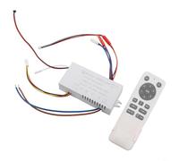 Micpointik Kit de télécommande pour ventilateur de plafond LED avec fonction de gradation à 6 niveaux, régulateur de fréquence variable pour ventilateurs pivotants, indicateur de niveau de batterie