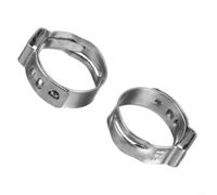 Micpointik Lot de 10 colliers de serrage en acier inoxydable pour réparations de tuyaux, étanchéité à 360° avec compensation de température, argent pour tuyaux de 7 à 14 mm, anneaux de serrage