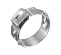 Micpointik Lot de 10 colliers de serrage en acier inoxydable pour réparations de tuyaux, étanchéité à 360° avec compensation de température, argent pour tuyaux de 7 à 14 mm, anneaux de serrage