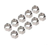 Micpointik Lot de 10 colliers de serrage en acier inoxydable pour réparations de tuyaux, étanchéité à 360° avec compensation de température, argent pour tuyaux de 7 à 14 mm, anneaux de serrage
