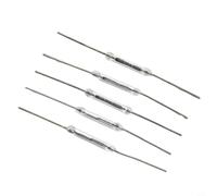 Micpointik Lot de 10 interrupteurs à roseau Interrupteur à induction magnétique Normal Ouvert Tube en verre pour projets IoT Électronique DIY 2 x 14 mm 10 W 100 VDC 0,5 A Mince Léger