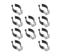 Micpointik Lot de 10 pinces à ressort en acier inoxydable avec caoutchouc - Base étroite pour un maintien ferme des outils - Idéal pour le garage et l'atelier - Lot de 10 pinces à ressort ouvertes