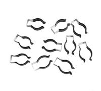 Micpointik Lot de 10 pinces à ressort en acier inoxydable avec caoutchouc - Base étroite pour un maintien ferme des outils - Idéal pour le garage et l'atelier - Lot de 10 pinces à ressort ouvertes